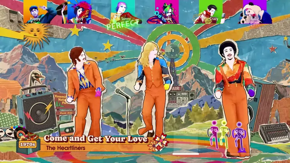 Official '70s era artwork from Just Dance: Decades of Hits