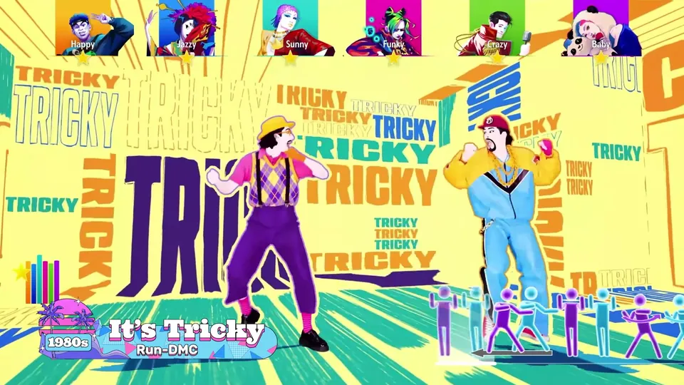 Official '80s era artwork from Just Dance: Decades of Hits